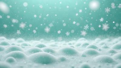 The primary subject of the image is a snowy scene with a blue background. The setting appears to be a winter landscape, possibly a snowy beach. The visual style of the image is a combination of photo and digital art, creating a unique and captivating representation of the snowy environment. The dominant colors in the image are blue and white, which contribute to the overall mood of the scene, evoking a sense of tranquility and beauty.